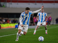 Julian Alvarez of Argentina is in action during the FIFA World Cup 2026 Qualifier match between Argentina and Chile at Estadio Mas Monumenta...