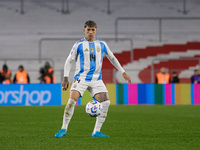 Enzo Fernandez of Argentina is in action during the FIFA World Cup 2026 Qualifier match between Argentina and Chile at Estadio Mas Monumenta...