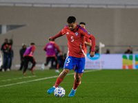 Paulo Diaz of Chile is in action during the FIFA World Cup 2026 Qualifier match between Argentina and Chile at Estadio Mas Monumental Antoni...