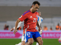 Matias Catalan of Chile is in action during the FIFA World Cup 2026 Qualifier match between Argentina and Chile at Estadio Mas Monumental An...