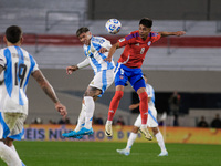 Enzo Fernandez of Argentina and Dario Osorio of Chile are in action during the FIFA World Cup 2026 Qualifier match between Argentina and Chi...