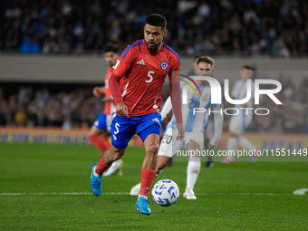 Paulo Diaz of Chile is in action during the FIFA World Cup 2026 Qualifier match between Argentina and Chile at Estadio Mas Monumental Antoni...