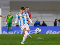 Julian Alvarez of Argentina is in action during the FIFA World Cup 2026 Qualifier match between Argentina and Chile at Estadio Mas Monumenta...