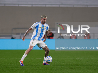 Rodrigo de Paul of Argentina is in action during the FIFA World Cup 2026 Qualifier match between Argentina and Chile at Estadio Mas Monument...