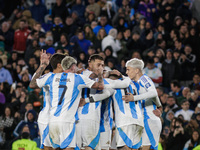 Julian Alvarez of Argentina celebrates with his teammates after scoring the second goal of his team during the FIFA World Cup 2026 Qualifier...