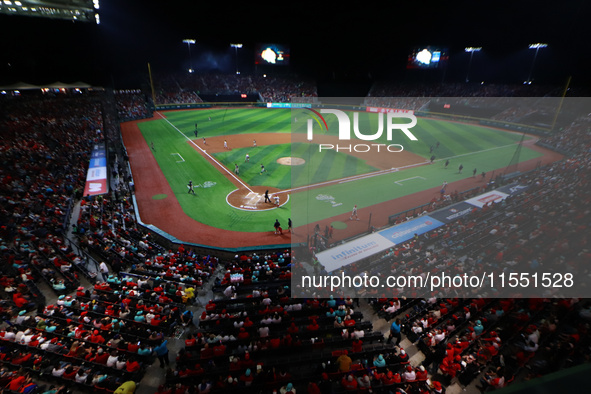 General view of the field during match 2 between Sultanes de Monterrey and Diablos Rojos del Mexico, of the King series 2024 as part of the...