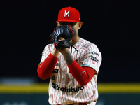 Erick Leal #49 of Diablos Rojos pitches the ball against Sultanes de Monterrey during match 2 between Sultanes de Monterrey and Diablos Rojo...