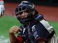 Jonathan Morales, #27 catcher of Sultanes de Monterrey, during match 2 between Sultanes de Monterrey and Diablos Rojos del Mexico of the Kin...