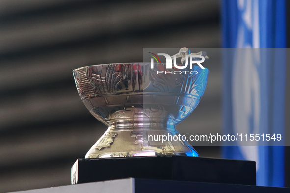 The Zaachila cup is seen during match 2 between Sultanes de Monterrey and Diablos Rojos del Mexico of the King series 2024 as part of the Me...