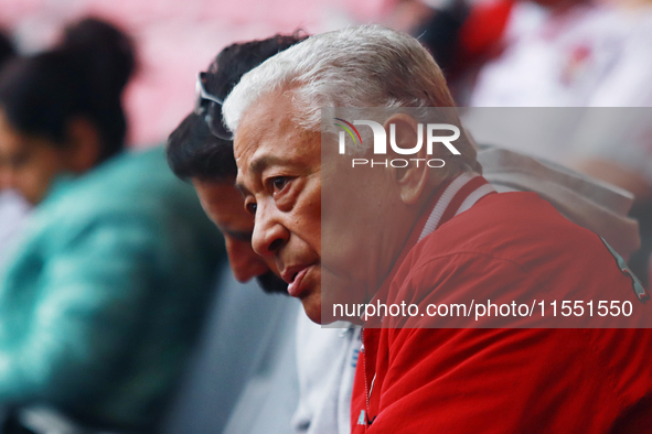 Alfredo Ortiz ''El Zurdo,'' a member of the Mexican Baseball Hall of Fame, participates in match 2 between Sultanes de Monterrey and Diablos...