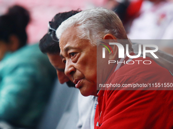 Alfredo Ortiz ''El Zurdo,'' a member of the Mexican Baseball Hall of Fame, participates in match 2 between Sultanes de Monterrey and Diablos...