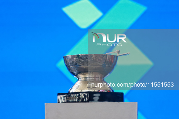 The Zaachila cup is seen during match 2 between Sultanes de Monterrey and Diablos Rojos del Mexico of the King series 2024 as part of the Me...