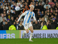 Alejandro Garnacho of Argentina is in action during the FIFA World Cup 2026 Qualifier match between Argentina and Chile at Estadio Mas Monum...