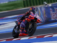 Jorge Martin of Spain and Prima Pramac Racing rides on track during Free Practice of MotoGP Of San Marino at Misano World Circuit in Misano...