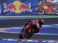 Francesco Bagnaia of Italy and Ducati Lenovo Team rides on track during Free Practice of MotoGP Of San Marino at Misano World Circuit in Mis...