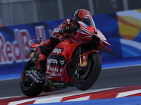 Francesco Bagnaia of Italy and Ducati Lenovo Team rides on track during Free Practice of MotoGP Of San Marino at Misano World Circuit in Mis...