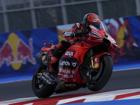 Francesco Bagnaia of Italy and Ducati Lenovo Team rides on track during Free Practice of MotoGP of San Marino at Misano World Circuit in Mis...