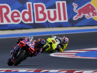 Jorge Martin of Spain and Prima Pramac Racing rides on track during Free Practice of MotoGP Of San Marino at Misano World Circuit in Misano...