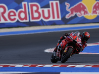 Francesco Bagnaia of Italy and Ducati Lenovo Team rides on track during Free Practice of MotoGP of San Marino at Misano World Circuit in Mis...