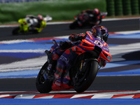 Jorge Martin of Spain and Prima Pramac Racing rides on track during Free Practice of MotoGP Of San Marino at Misano World Circuit in Misano...