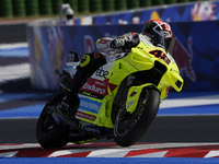 Fabio Di Giannantonio of Italy and Pertamina Enduro VR46 Racing Team rides on track during Free Practice of MotoGP Of San Marino at Misano W...