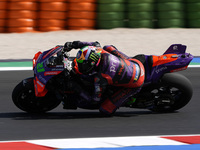 Franco Morbidelli of Italy and Prima Pramac Racing rides on track during Free Practice of MotoGP of San Marino at Misano World Circuit in Mi...