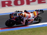 Luca Marini of Italy and Repsol Honda Team rides on track during Free Practice of MotoGP of San Marino at Misano World Circuit in Misano Adr...