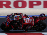 Francesco Bagnaia of Italy and Ducati Lenovo Team rides on track during Free Practice of MotoGP of San Marino at Misano World Circuit in Mis...