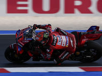 Francesco Bagnaia of Italy and Ducati Lenovo Team rides on track during Free Practice of MotoGP of San Marino at Misano World Circuit in Mis...