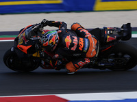 Brad Binder of South Africa and Red Bull KTM Factory Racing rides on track during Free Practice of MotoGP of San Marino at Misano World Circ...