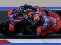 Jorge Martin of Spain and Prima Pramac Racing rides on track during Free Practice of MotoGP Of San Marino at Misano World Circuit in Misano...