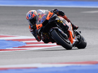 Jack Miller of Australia and Red Bull KTM Factory Racing rides on track during Free Practice of MotoGP Of San Marino at Misano World Circuit...