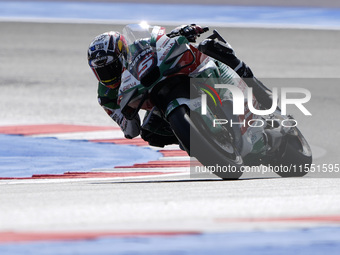 Johann Zarco of France and LCR Honda rides on track during Free Practice of MotoGP of San Marino at Misano World Circuit in Misano Adriatico...