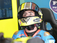 David Munoz of Spain and BOE Motorsports looks on track during Moto3 Free Practice of MotoGP Of San Marino at Misano World Circuit in Misano...