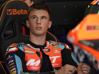 Sergio Garcia of Spain and MT Helmets - MSI looks on track during Moto2 Free Practice of MotoGP Of San Marino at Misano World Circuit in Mis...