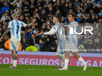 Paulo Dybala of Argentina celebrates after scoring the third goal of his team during the FIFA World Cup 2026 Qualifier match between Argenti...