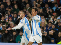 Paulo Dybala of Argentina celebrates after scoring the third goal of his team during the FIFA World Cup 2026 Qualifier match between Argenti...