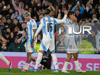 Paulo Dybala of Argentina celebrates after scoring the third goal of his team during the FIFA World Cup 2026 Qualifier match between Argenti...