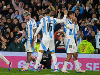 Paulo Dybala of Argentina celebrates after scoring the third goal of his team during the FIFA World Cup 2026 Qualifier match between Argenti...