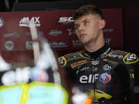 Filip Salac of Czechia and ELF Marc VDS Racing Team looks on track during Moto2 Free Practice of MotoGP Of San Marino at Misano World Circui...