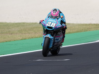 Izan Guevara of Spain and CFMOTO Aspar Team rides on track during Moto2 Free Practice of MotoGP Of San Marino at Misano World Circuit in Mis...