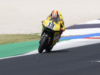 Mattia Pasini of Italy and Team Ciatti Boscoscuro rides on track during Moto2 Free Practice of MotoGP Of San Marino at Misano World Circuit...