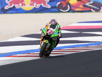 Alonso Lopez of Spain and SpeedUp Racing rides on track during Moto2 Free Practice of MotoGP Of San Marino at Misano World Circuit in Misano...