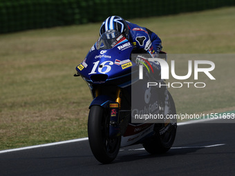 Joe Roberts of the United States and the OnlyFans American Racing Team rides on track during Moto2 Free Practice of MotoGP of San Marino at...