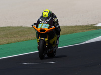 Filip Salac of Czechia and ELF Marc VDS Racing Team rides on track during Moto2 Free Practice of MotoGP of San Marino at Misano World Circui...