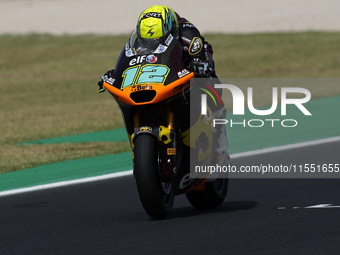 Filip Salac of Czechia and ELF Marc VDS Racing Team rides on track during Moto2 Free Practice of MotoGP of San Marino at Misano World Circui...