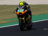 Filip Salac of Czechia and ELF Marc VDS Racing Team rides on track during Moto2 Free Practice of MotoGP of San Marino at Misano World Circui...