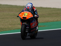 Sergio Garcia of Spain and MT Helmets - MSI rides on track during Moto2 Free Practice of MotoGP of San Marino at Misano World Circuit in Mis...