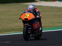 Sergio Garcia of Spain and MT Helmets - MSI rides on track during Moto2 Free Practice of MotoGP of San Marino at Misano World Circuit in Mis...