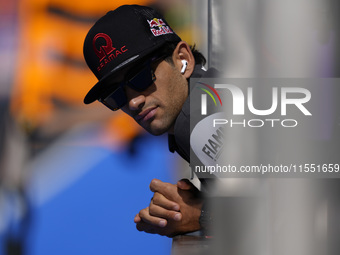 Jorge Martin of Spain and Prima Pramac Racing looks on at the box during Free Practice of MotoGP of San Marino at Misano World Circuit in Mi...